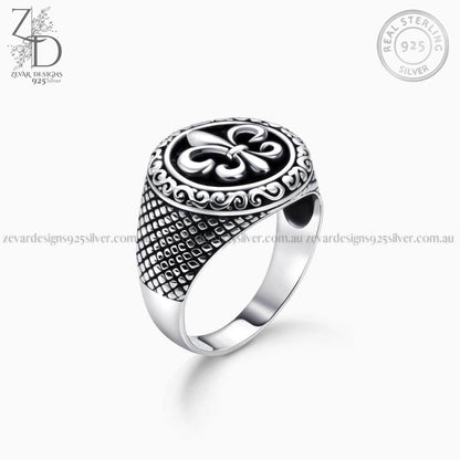 Zevar Designs 925 Silver men-rings Spade Ring