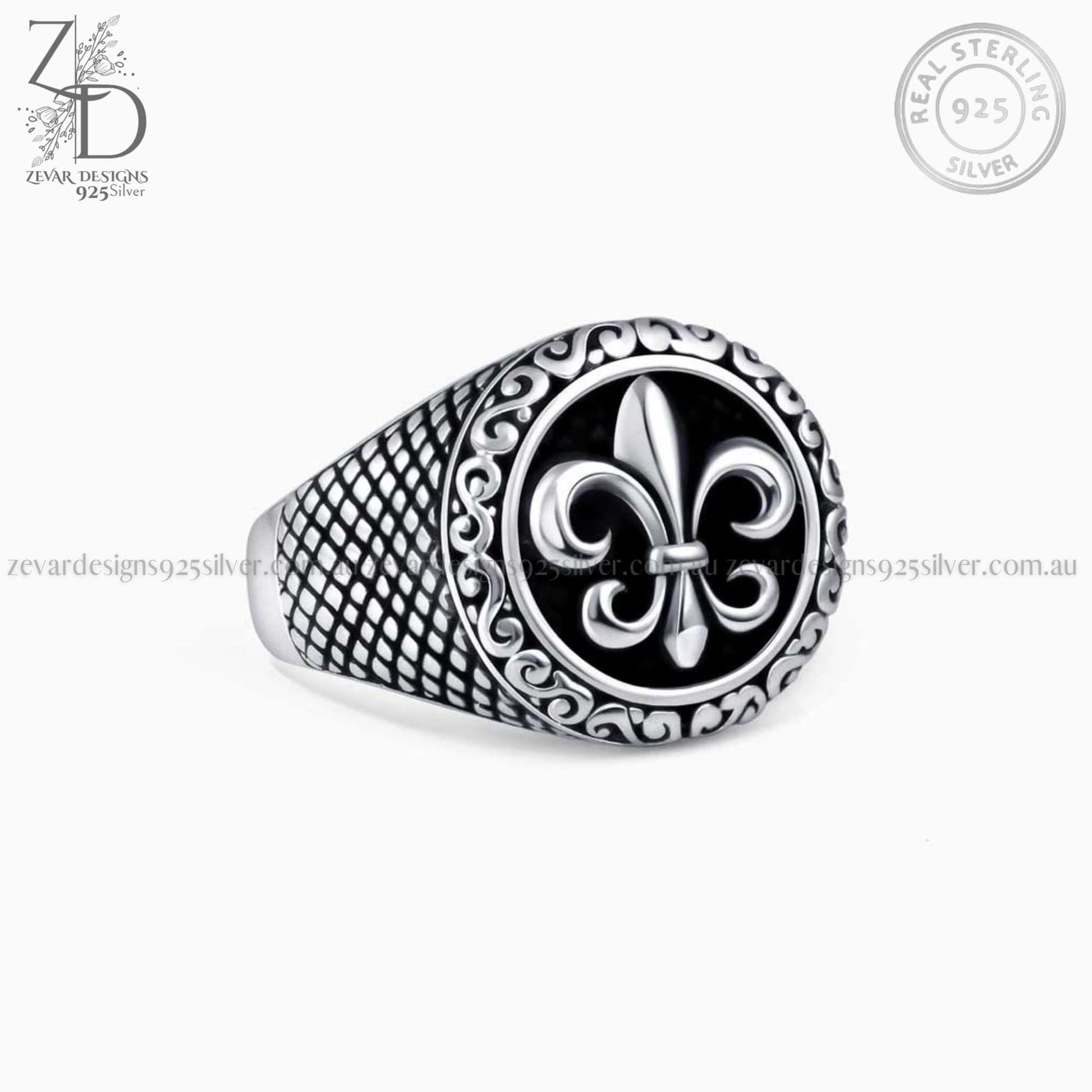 Zevar Designs 925 Silver men-rings Spade Ring