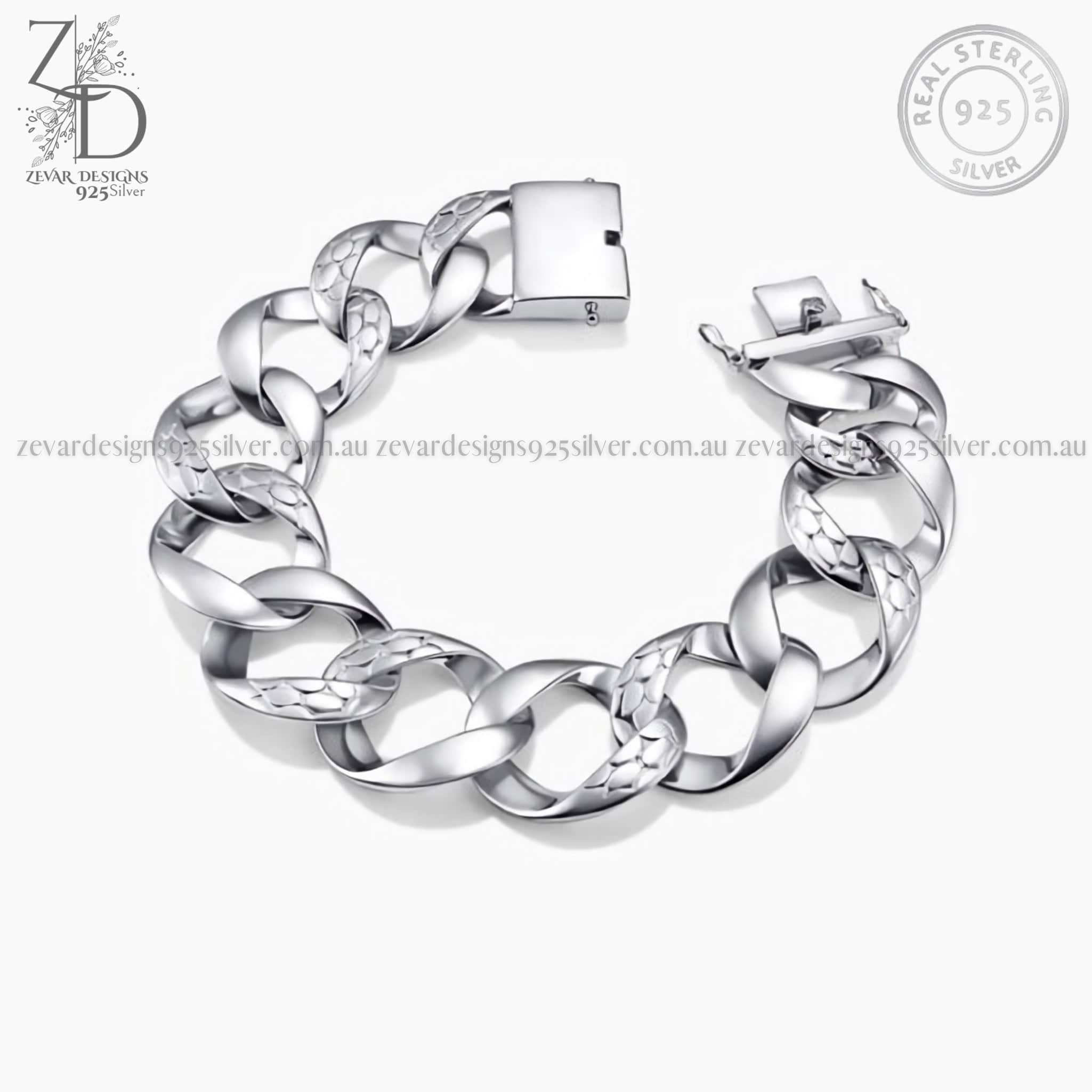 Sterling silver deals mens bracelet 925