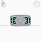 Zevar Designs 925 Silver women-rings AD Emerald Ring