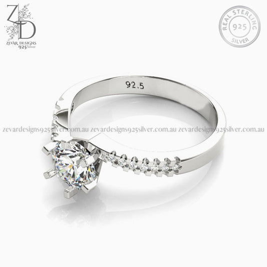 Zevar Designs 925 Silver women-rings AD Ring