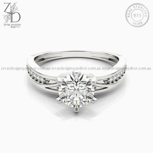 Zevar Designs 925 Silver women-rings AD Ring
