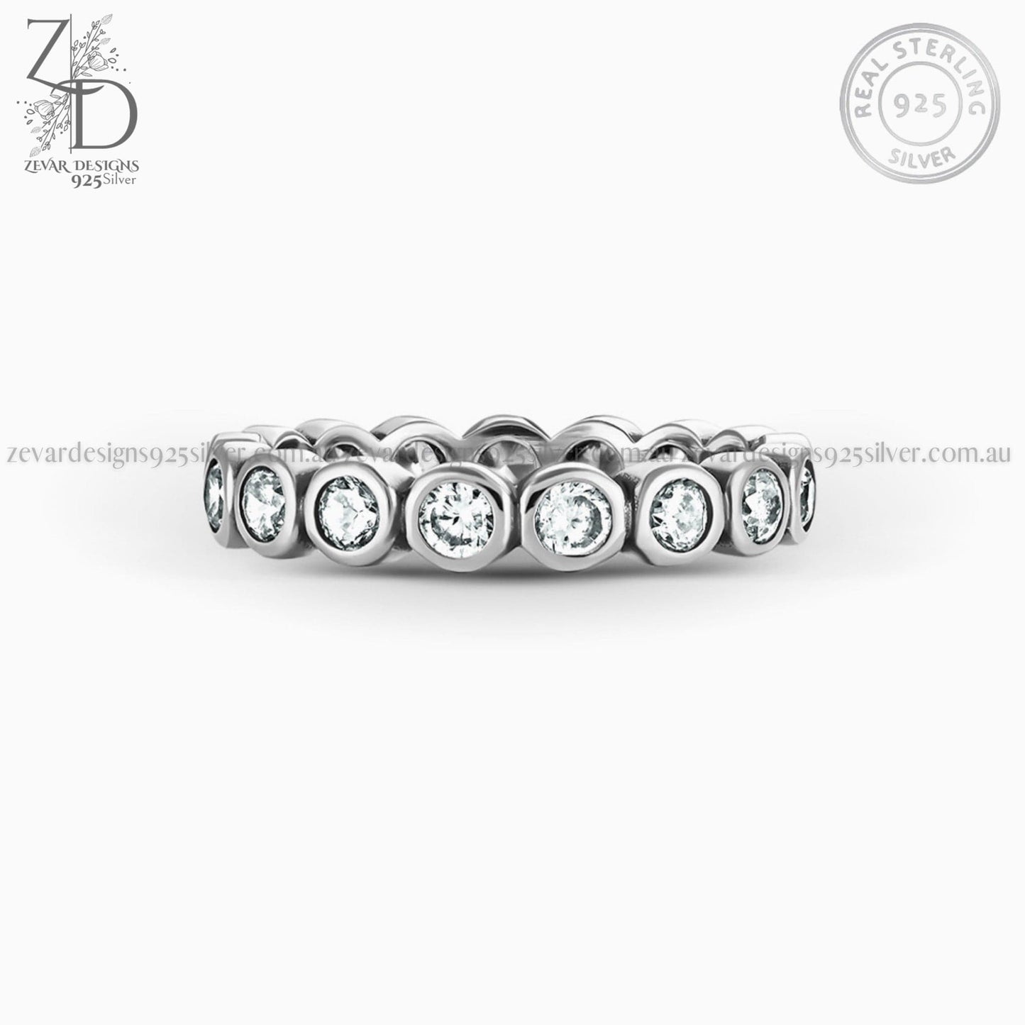 Zevar Designs 925 Silver women-rings AD Ring